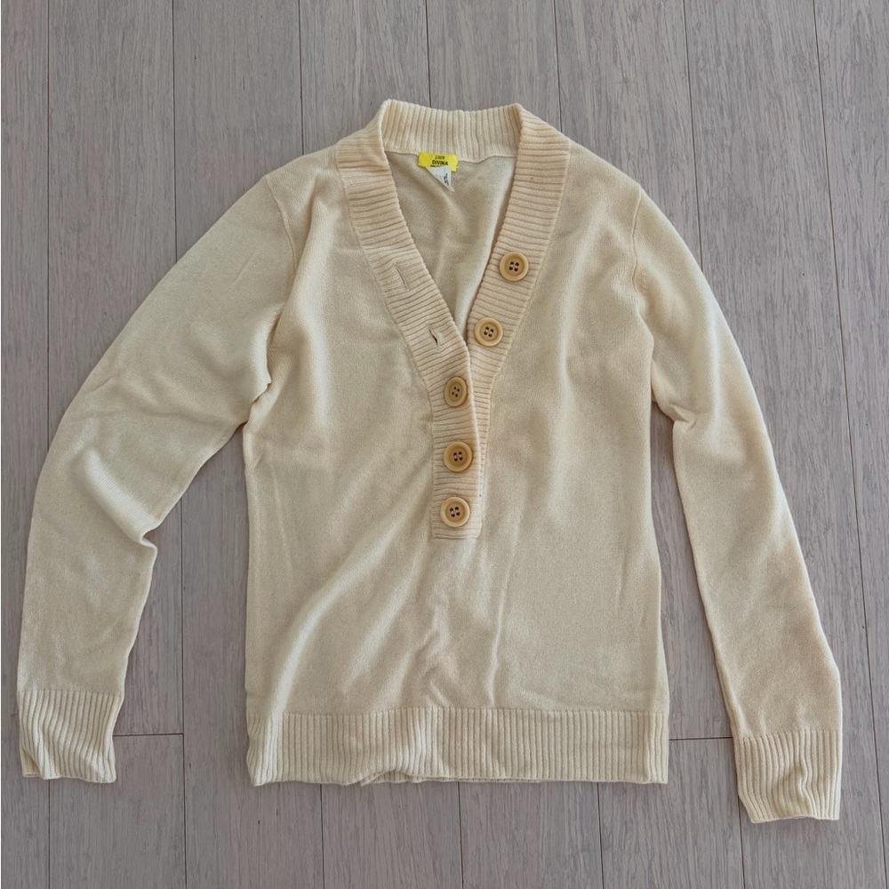 Women's Cream Cashmere Sweater